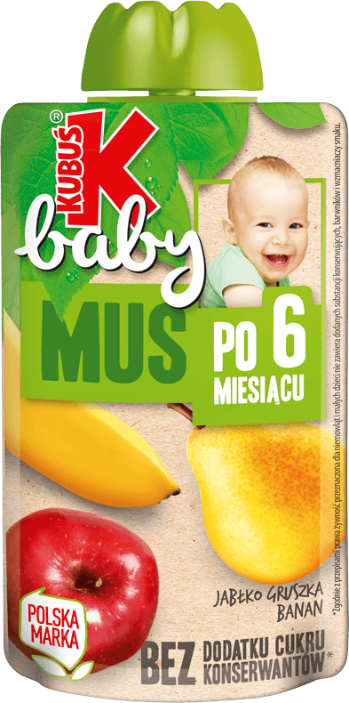 KUBUŚ 100 ml jabłko, gruszka i banan