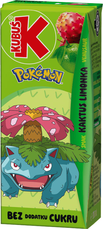 KUBUŚ 0,2 L Pokemon smak kaktus i limonka (4)