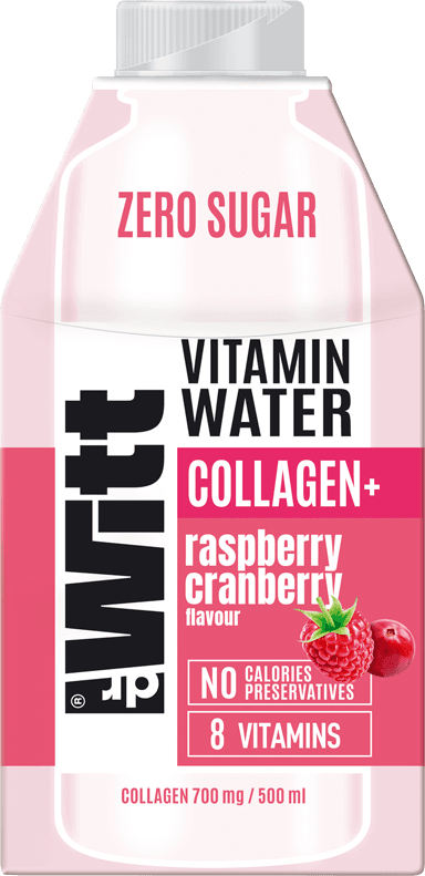 DR WITT 0,5 l Vitamin Water Collagen+ malina i żurawina
