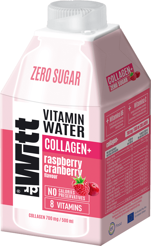 DR WITT 0,5 l Vitamin Water Collagen+ malina i żurawina (2)