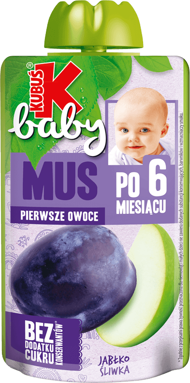 KUBUŚ 120 ml jabłko i śliwka