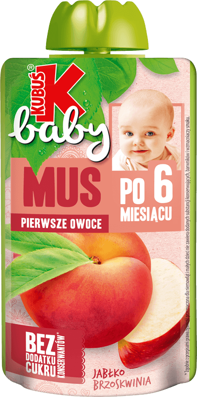 KUBUŚ 120 ml jabłko i brzoskwinia