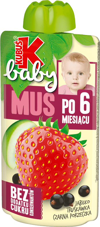 KUBUŚ BABY 120 ml jabłko, truskawka i czarna porzeczka (2)