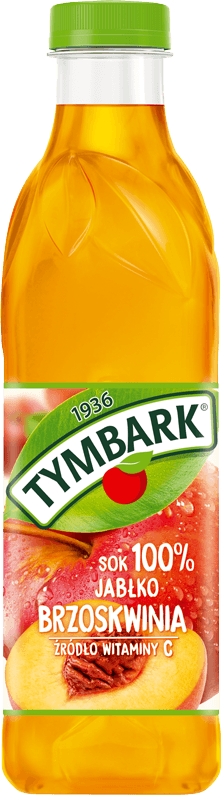 TYMBARK 1l Sok 100% jabłko brzoskwinia