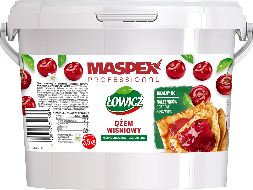 ŁOWICZ Wiadro 3,5 kg dżem wiśniowy