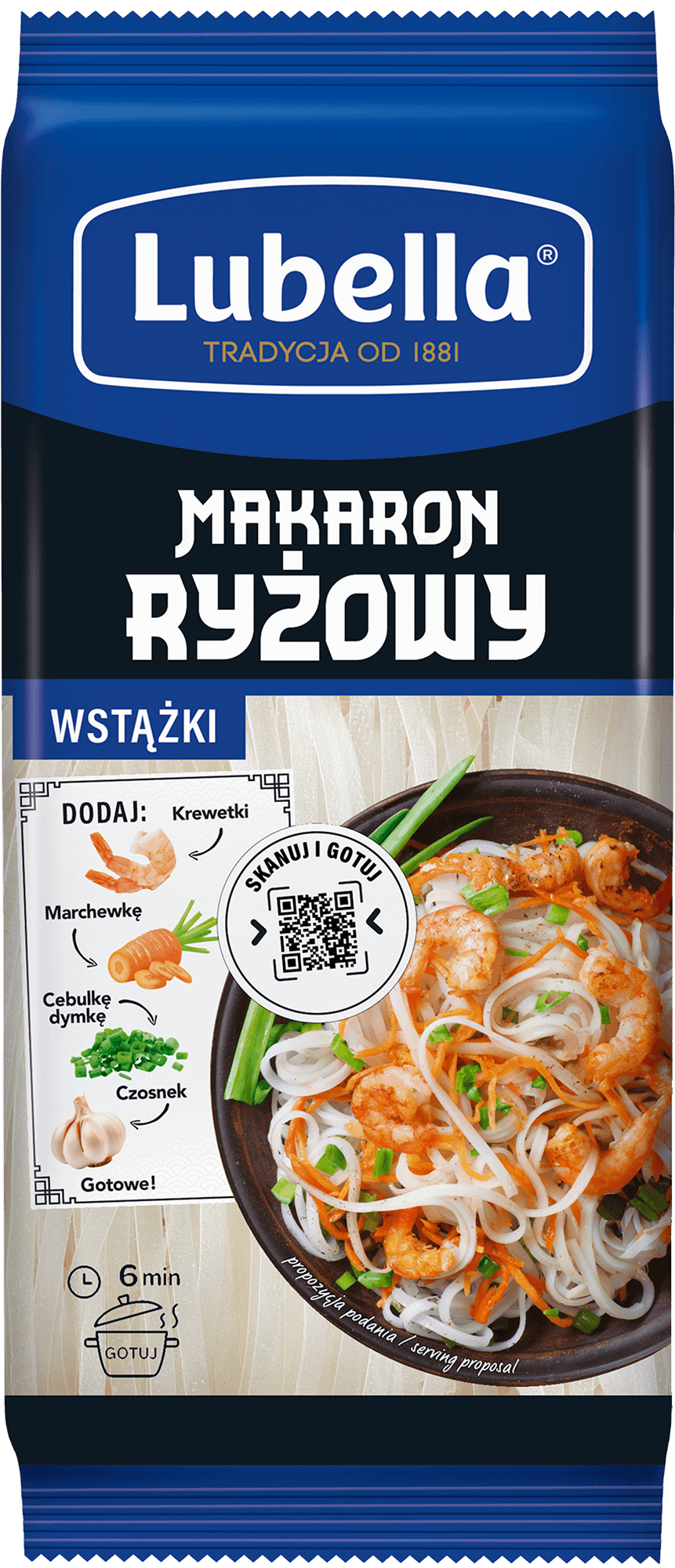  LUBELLA 200 g Makaron ryżowy wstążki