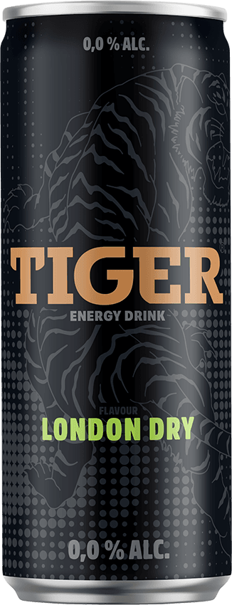 Tiger energy drink LONDON DRY 0,25L plech