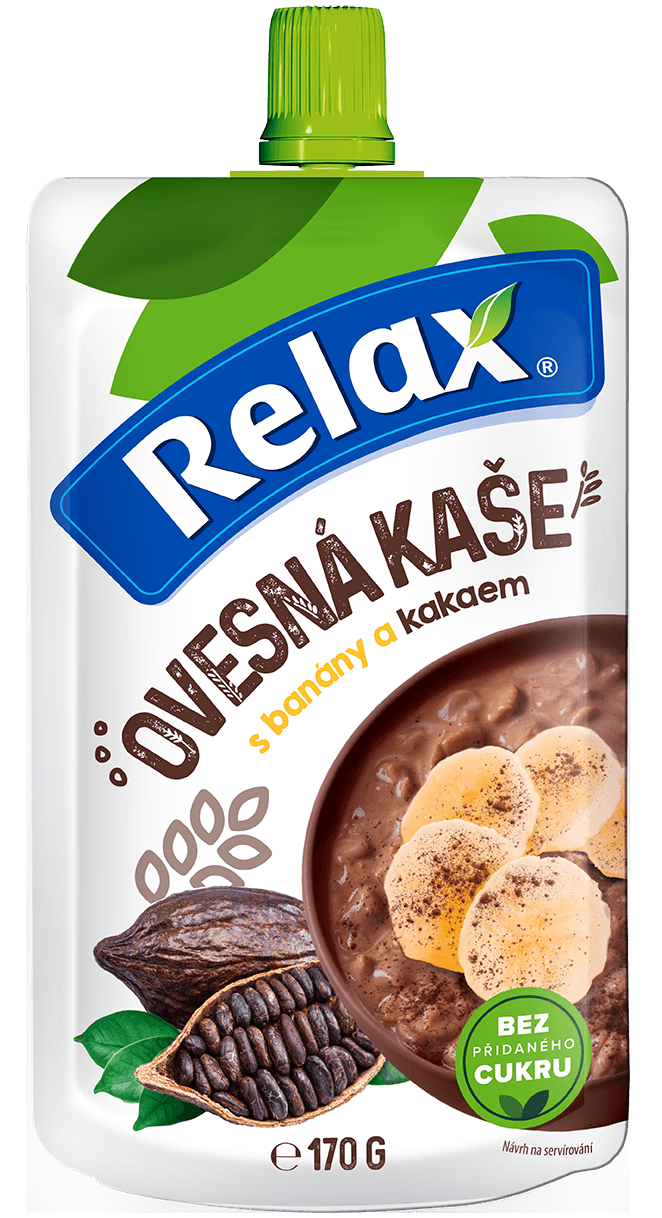 Relax Ovesná kaše BANÁN, KAKAO 170g