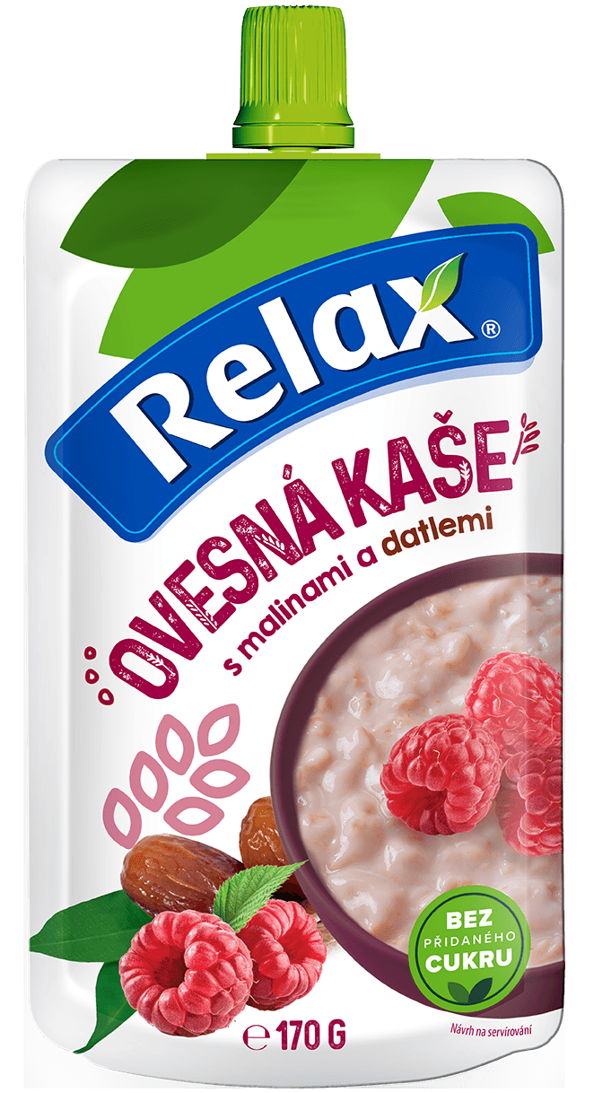 Relax Ovesná kaše MALINA, DATLE 170g