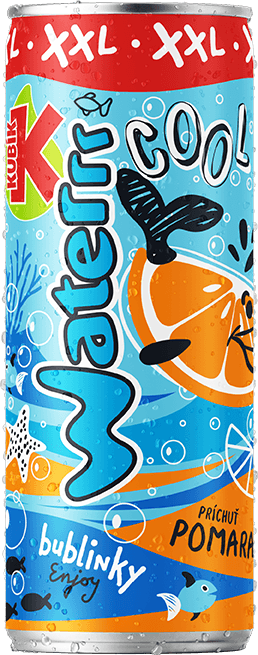Kubík Waterrr XXL pomaranč 0,33L plech