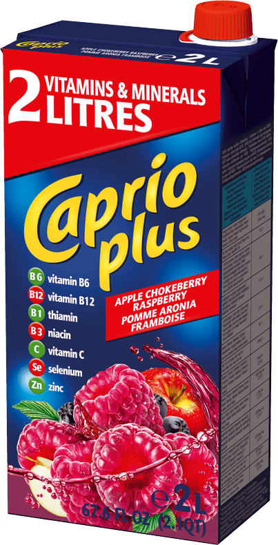 CAPRIO PLUS JABLKO, MALINA, ARONIE 2L