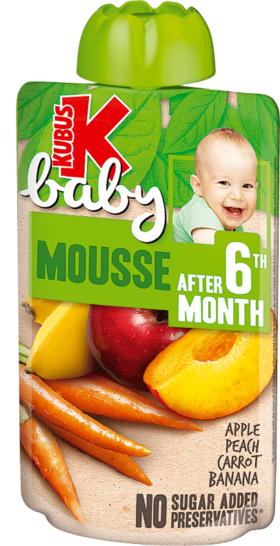 KUBUŚ pouch 100g jabłko - brzoskwinia