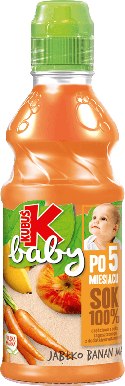 KUBUŚ BABY 300 ML SOK 100% jabłko-banan-marchew