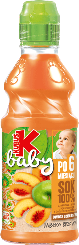 KUBUŚ 300 ml jabłko - brzoskwinia