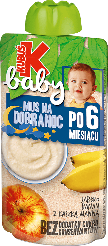 KUBUŚ 120 g jabłko, banan i kaszka