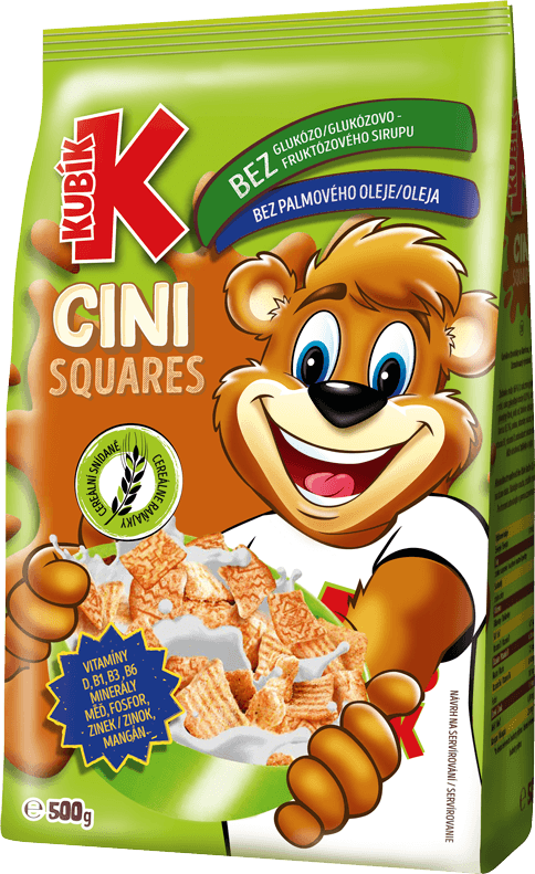 Kubík Cereálie Cini Squares 500g