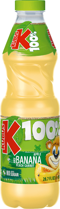 KUBUŚ 850 ml jabłko, banan, brzoskwinia i marchew
