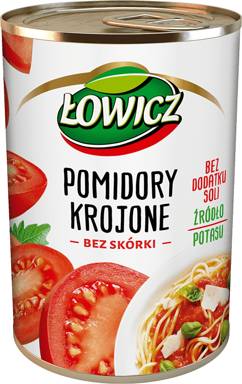 ŁOWICZ 400 g Tinned chopped tomatoes can