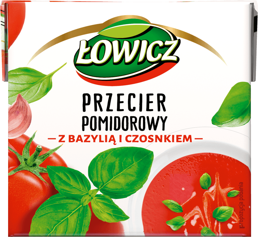 ŁOWICZ 500 g Tomato puree with basil and garlic carton (2)