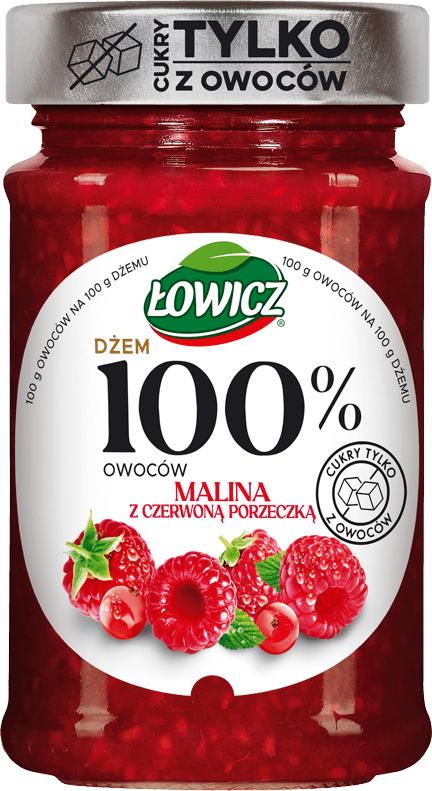 LOWICZ 210 g MALINA PORZECZKA