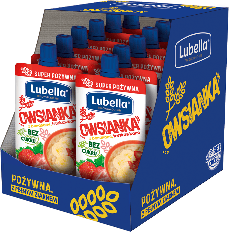 LUBELLA Karton zbiorczy 12x100 g Owsianka banan i truskawki