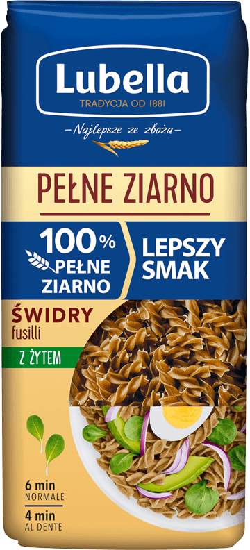 LUBELLA 400 g Rye Fusilli (Świder z żytem)