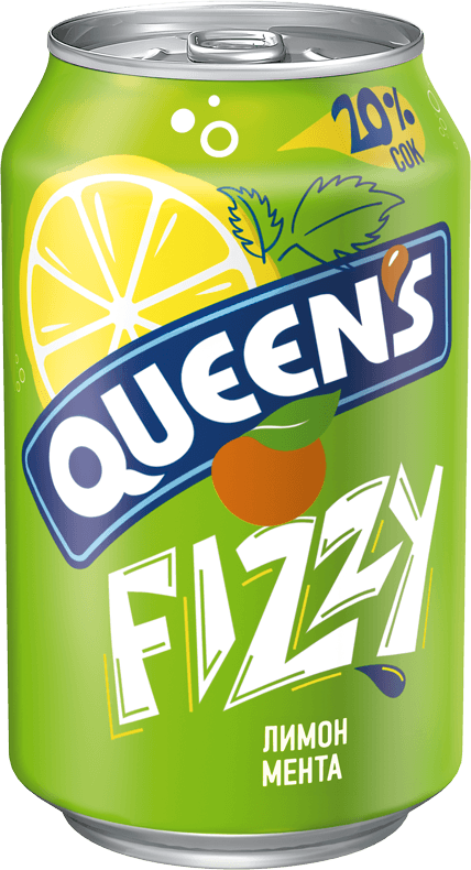 QUEENS 330 ml lemon and mint