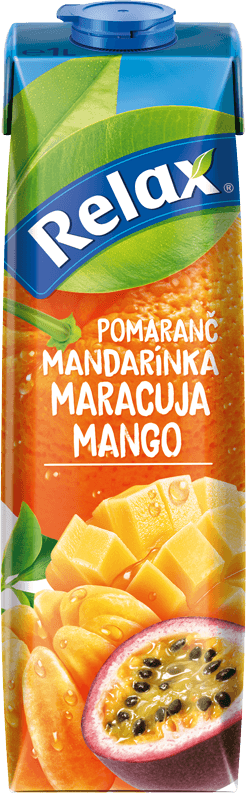 Relax POMARANČ, MANDARÍNKA, MARACUJA, MANGO 1L TS