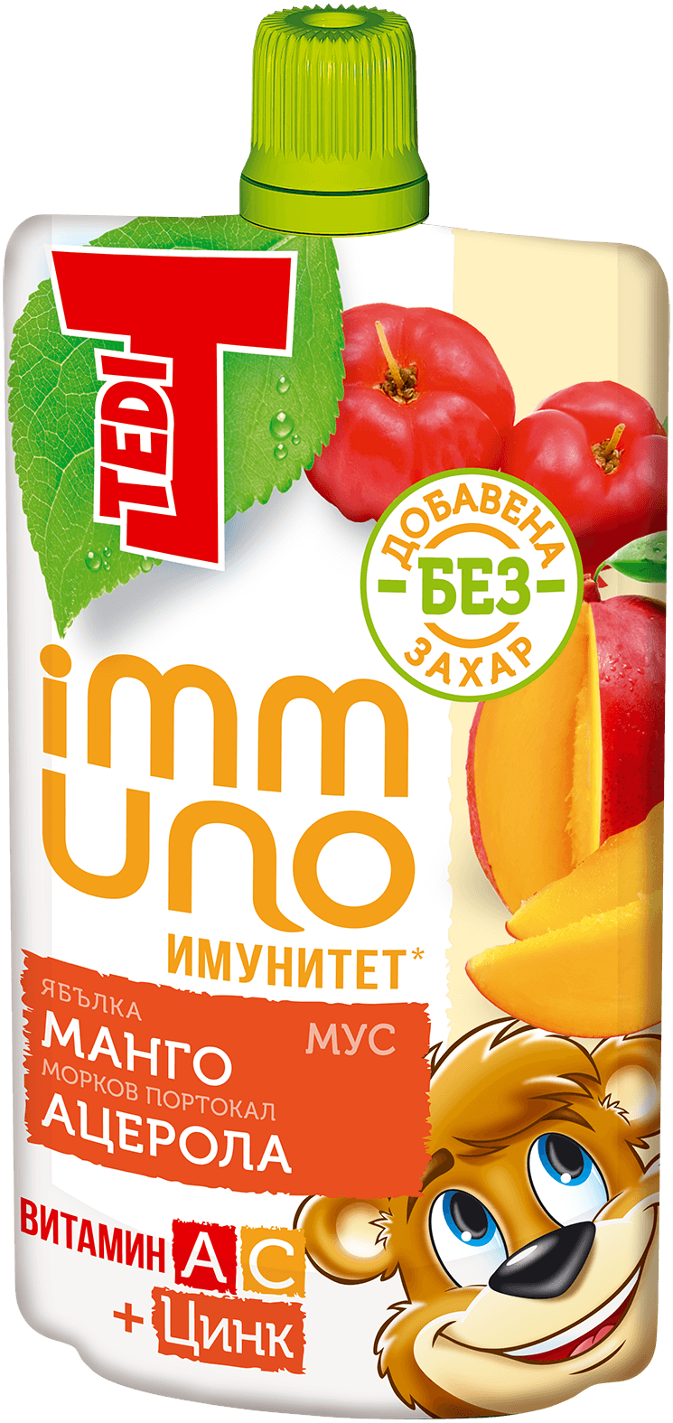 Tedi pouch 100g mango