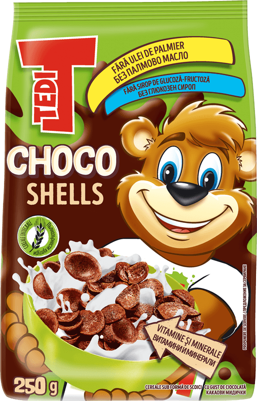 Tedi 250 g choco shels