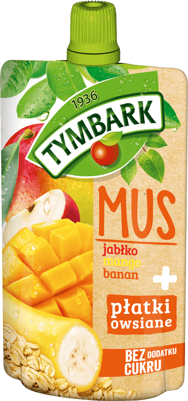 TYMBARK 100 g mousse apple-mango-banana-oat flakes