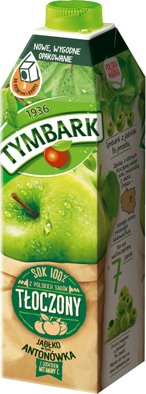 TYMBARK 1 L apple Antonówka NFC juice 100%
