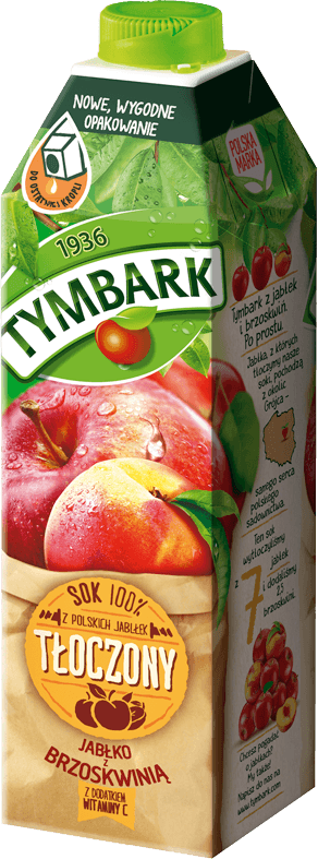 TYMBARK 1 L apple-peach NFC juice 100% (2)