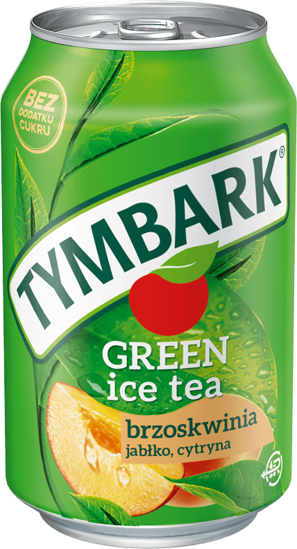 TYMBARK 330 ml zielona herbata - brzoskwinia