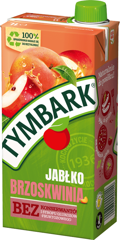 TYMBARK 1 litr jabłko - brzoskwinia