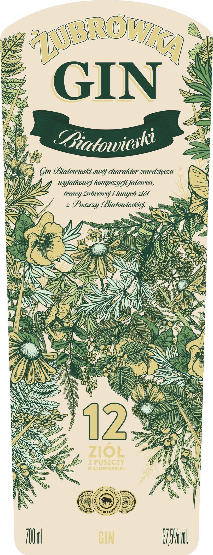 ŻUBRÓWKA GIN Białowieski 700 ml