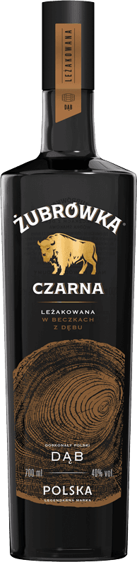 Żubrówka 700 ml Żubrówka Czarna Leżakowana w beczce dębowej