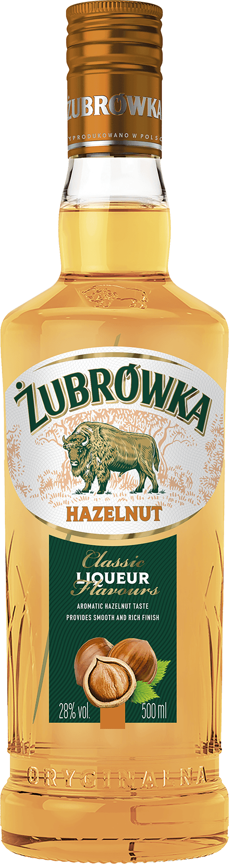 Żubrówka Hazelnut 28% 0,5L